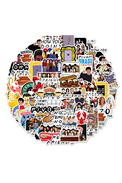 choice2 100 قطعة 10/30/50/100 قطعة ملصقات مسلسل الأصدقاء التلفزيوني الكلاسيكي، ملصقات لوح التزلج، الكمبيوتر المحمول، الدراجات النارية، السفر، مقاس كبير
