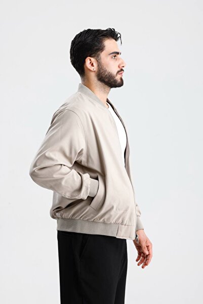 İLKCET MODA Εποχιακό μπουφάν με φερμουάρ με λαιμόκοψη σε σχήμα V