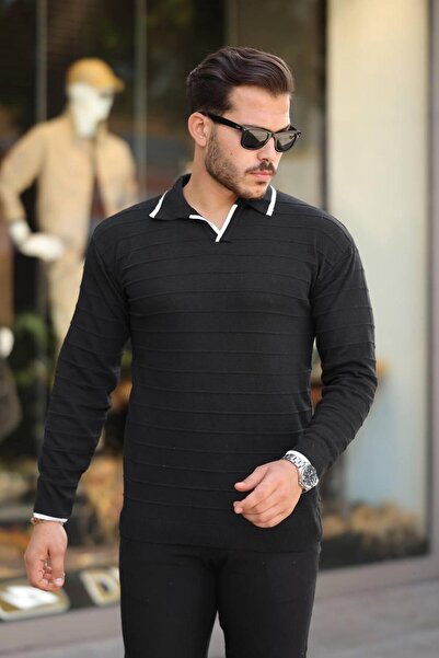 baskor zorel Men's Nurse Collar Long Sleeve Seasonal Knitwear Sweater