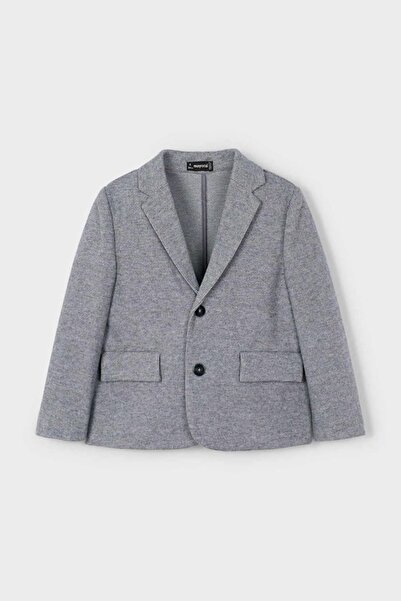 MAYORAL Jachetă pentru băieți cu buzunar la guler Tricotaj Blazer - Gri