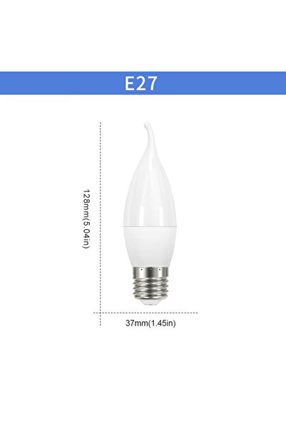 Choice لمبة شمعة LED بيضاء باردة 15 وات من النوع B E27 قطعة واحدة تيار متردد ...