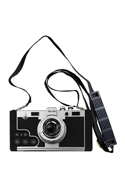 Choice جراب وحزام لهاتف سامسونج S25 أسود بتصميم كاميرا مستوحى من مسلسل إميلي ...