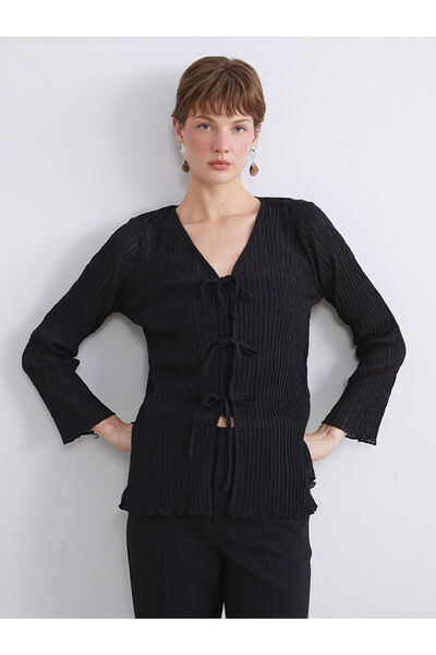 LC Waikiki Sparkling Choices from Shining Store |   V-Neck Textured Women's Cardigan