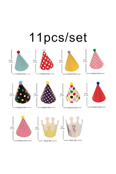 Choice 11pcs 11PCS Birthday party trumpet birthday hat cute color