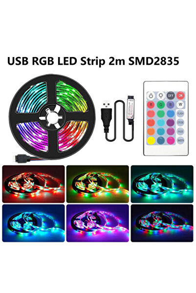 Choice مجموعة كاملة من أضواء LED USB بطول 2 متر DC5V USB 2835 أضواء LED RGB شريط شريط إضاءة خلفية التلفزيون