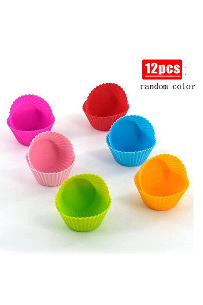 Choice 12 قطعة من قوالب المافن والكب كيك الدائرية من السيليكون وقوالب الفطائر...