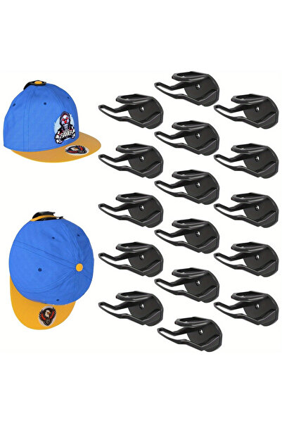 Choice 16 قطعة سوداء 2/4/8/10/12 حزمة خطافات قبعات لاصقة قوية للجدار ، بدون حفر منظم قبعات عرض f