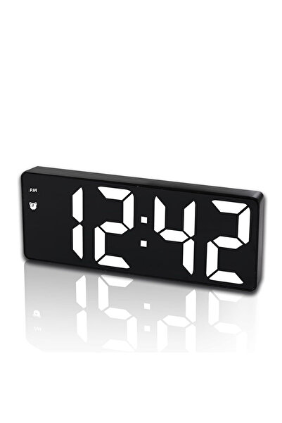 Choice black LED Digital Alarm Clock Portable Travel Clock for Bedroom Office Kitchen Easy to Read Home De
