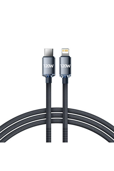 Choice كابل C-L أسود بطول 2 متر كابل NNBILI USB من النوع C PD 120W لأجهزة iPh...