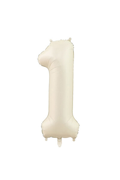 Choice كرة هيليوم كبيرة من رقائق معدنية، لون كريمي، مقاس 40 بوصة، رقم 1-9، مق...