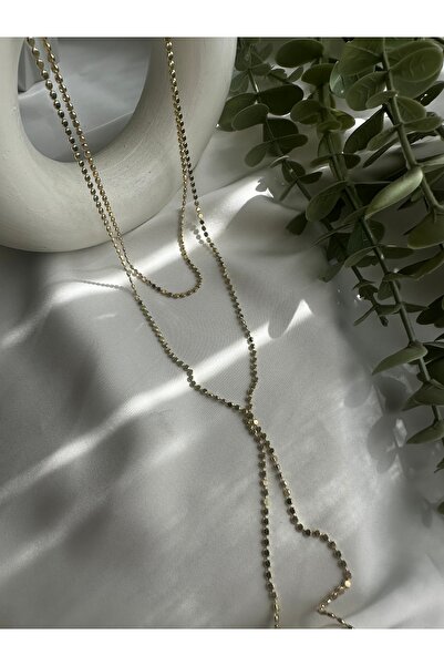 Glowy&Co. قلادة طويلة بسلسلة مزدوجة مطوية