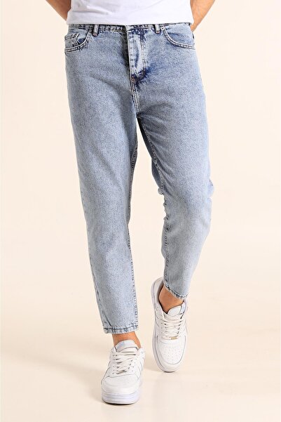 Lyvens Erkek Buz Mavi Boyfriend Jean Rahat Kesim