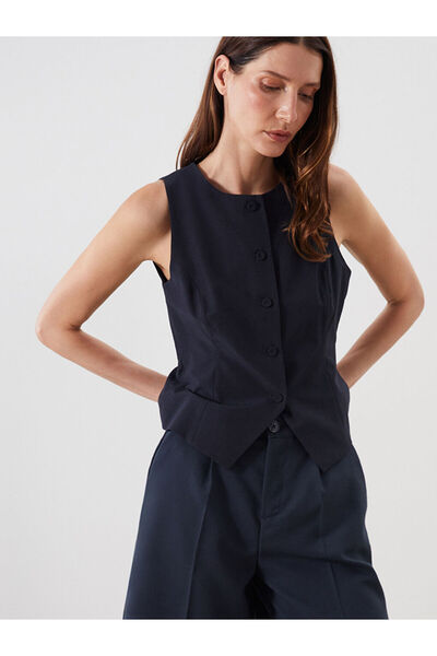 LC Waikiki Black Crew Neck Women's Classic Vest by Güli̇s Store