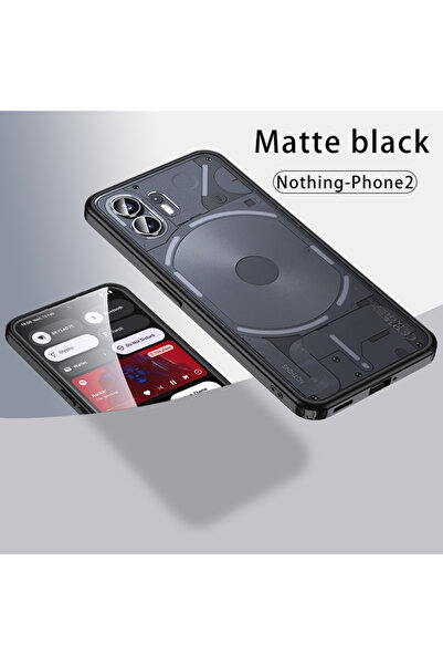 Choice جراب Nothing Phone 2 أسود غير لامع وشفاف بتصميم كريستال الثلج المقاوم ...