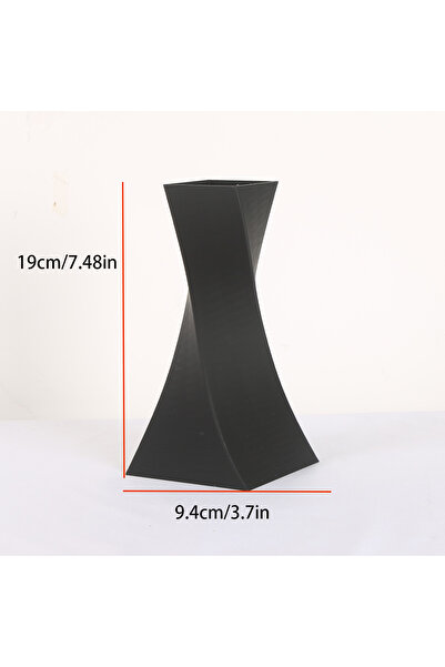 Choice black 1 PC 3D printed decorative vase, black geometric minimalist vase ornament, dried flower vase,