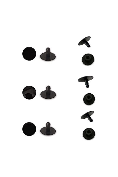 Choice d-Black-6pcs 6 Sets Replacement Rivets Button Strap Compatible for Clo...