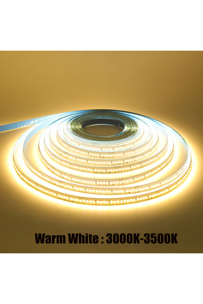 Choice 15M-Roll AC 220V EU Plug Warm White AC 220V 110V LED Strip 240Leds/M I...