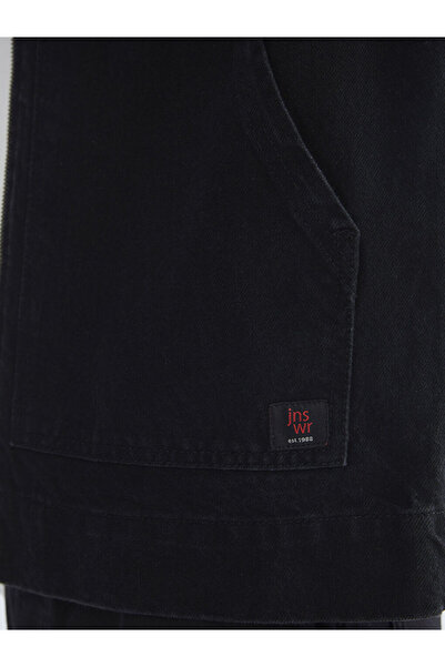 LC Waikiki Siyah Rahat Kalıp Erkek Jean Ceket