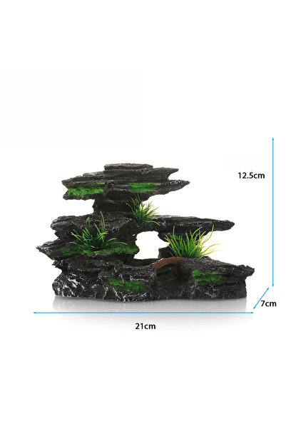 Choice GRAY زخرفة صخور حوض السمك تحاكي البيئة الطبيعية زخرفة حوض السمك بالحجا...