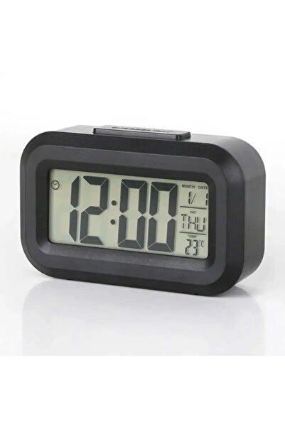 Choice Black LED Digital Alarm Clk Backlight Snooze Data Time Calendar Deskto...