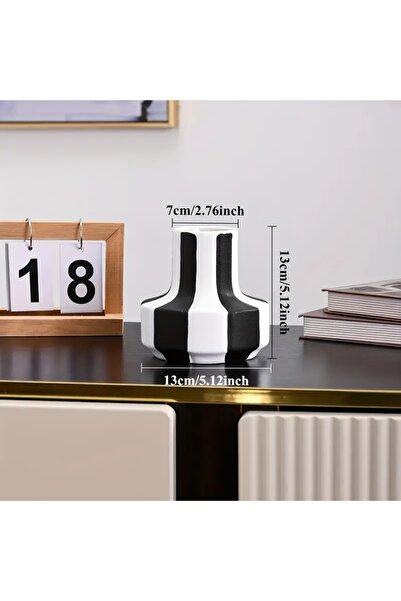 Choice Bj1927-4 مزهرية مخططة إبداعية مزهرية مخططة بالأبيض والأسود مزهرية حديث...