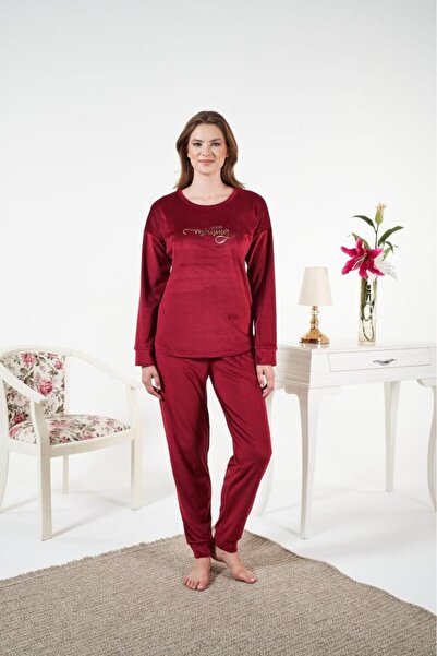 Estiva Women's Winter Velvet Pajama Set