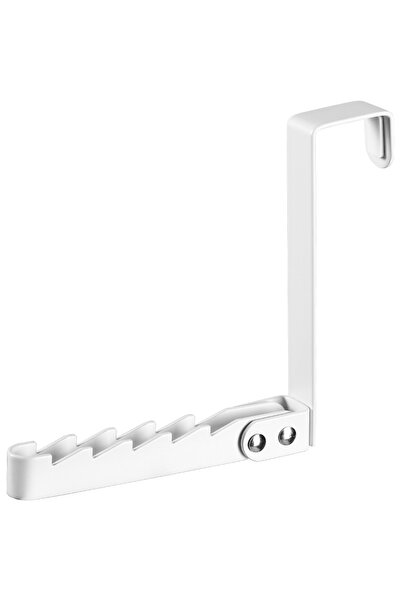 Choice رف تخزين أبيض قابل للطي خلف الباب خطاف معدني قابل للطي على الباب لشماع...