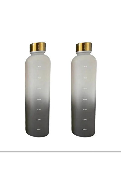 Choice زجاجة رمادية سعة 1000 مل مع علامة زمنية تحفيزية قابلة لإعادة الاستخدام...