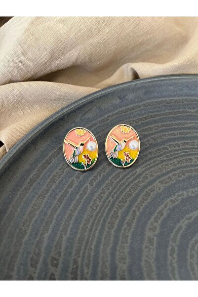 nunu takı أقراط طيور الصنوبر الفنية العتيقة