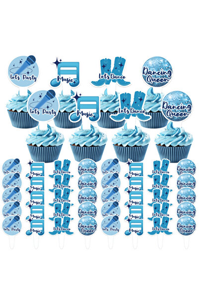 Choice MULTI 48 قطعة ديسكو رقص الملكة كب كيك توبرز أوبرا ميا رقص 80s 70s كب ك...