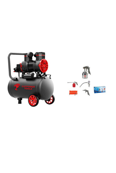catpowertools Catpower 1162 - 2 Hp 50 Lt Sessiz Yağsız Kompresör+Proter Hava ...