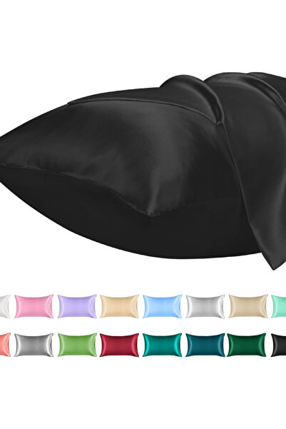 Choice 50x66cm Black 1PC Satin Pillowcase for Hair Similar to Silk Pillow Cas...