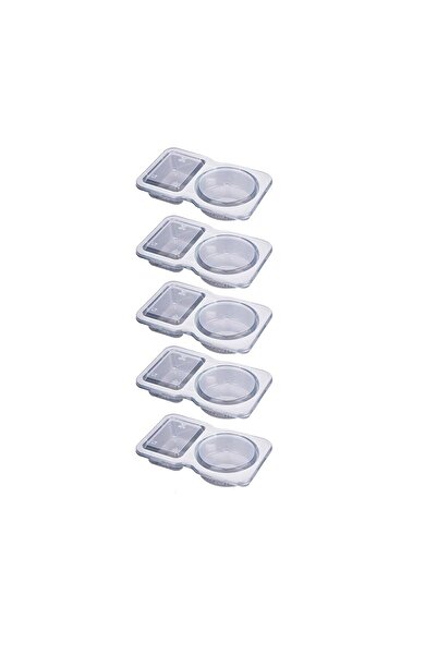 Choice One Size A-5pcs 5/15/25/35 Pcs Double Compartment Seasoning Container With Lid Portable Compartment