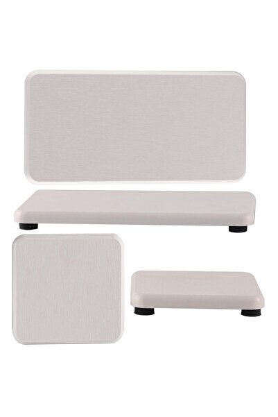 Choice 4 قطع بيضاء 4 قطع صينية تجفيف حجرية لحوض الحمام ومنضدة المطبخ، حجر ديا...