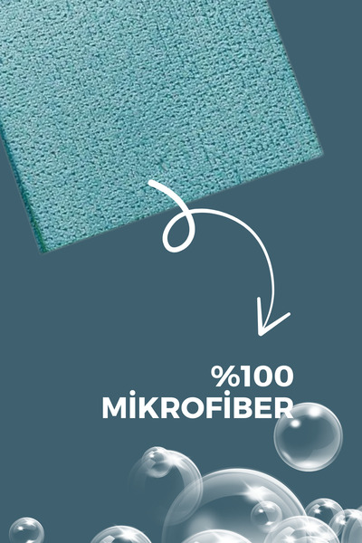 grimorlife 4 Lü Ultra Emici Yumuşak Dayanıklı Mikrofiber Temizlik Bezi 21,5 x 21,5 cm- İz Bırakmaz