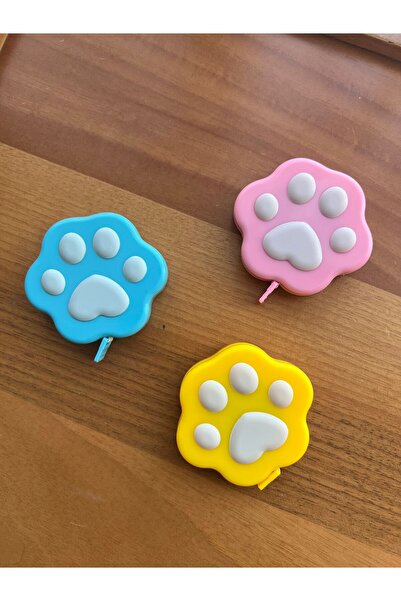 HelloPunch&Bags Otomatik PATİ Mezura 150 cm - Pembe, Mavi, Sarı Soft Renkler ...