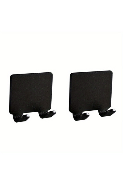 Choice حامل شفرات حلاقة لاصق أسود 2 قطعة مثبت على الحائط للحمام لرف شماعات ال...