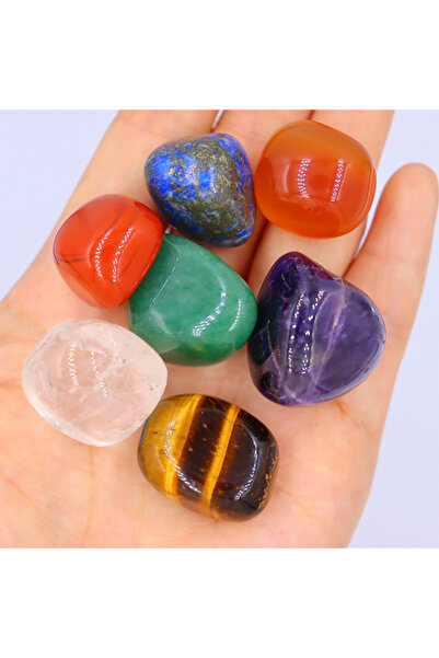 Choice Multicolor 7pc/set Natural crystal Yoga Polished Energy Stone Agate Ch...