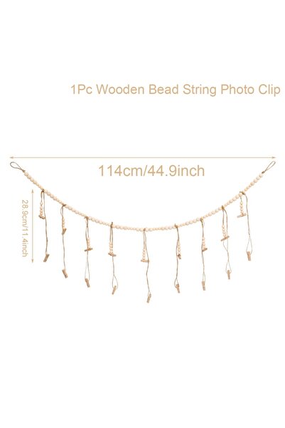 Choice 18 قطعة مشابك تعليق عرض الصور مع خيط خشبي ملون من الخشب تخزين الصور خي...