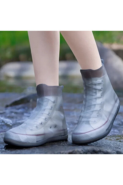 Choice غطاء حذاء من السيليكون المقاوم للماء باللون الرمادي مقاس L، غطاء أحذية...