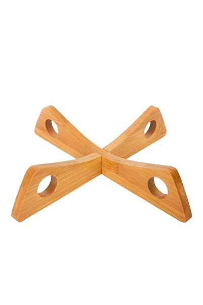 Choice G660 1 PC Bamboo Pot Rack Trivet Detachable Cross Wooden Heat Insulation Anti Scald Cooling Tablewar