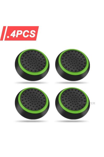 Choice green 4Pcs Silicone Gel Thumb Grips Cover For Sony PS5/PS3/PS4 For XBOX One /360 Controller for PS4