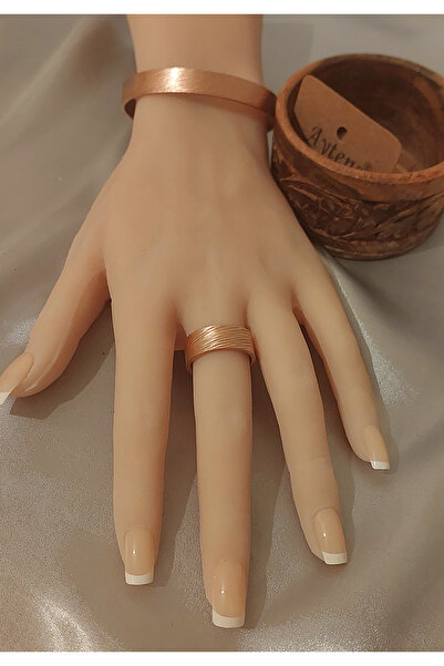 Laja&Co Minimal Design Set of 2 Copper Bracelet and Ring Set