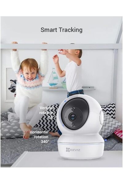 EZVIZ TY1 Pro 4K 8MP Type-C Pan & Tilt Smart Home Camera, 360° Panoramic View, Two-Way Calling, Up