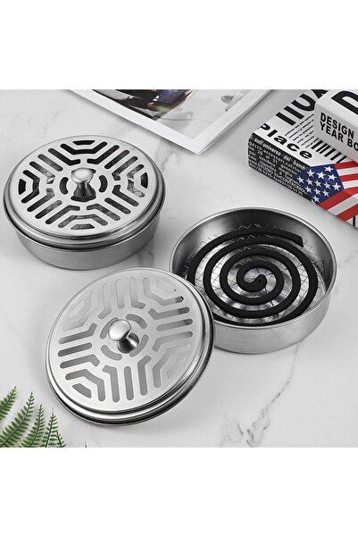 Choice B Fireproof Mosquito Coil Set with Metal Holder & Ash Catcher - 8-Hour Slow Burn Citronella Coils f.