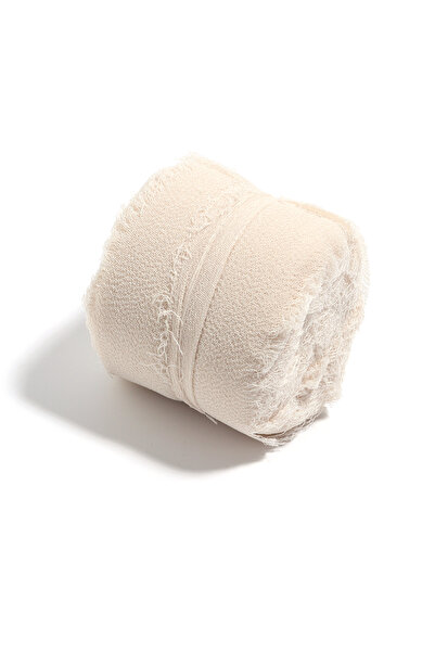 Choice 4 سم بيج 5 متر/لفة شرائط حرير شيفون ملونة شريط مصنوع يدويًا بحواف متفر...