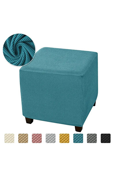 Choice غطاء أزرق تركوازي مرن مربع غطاء مسند القدمين من الصوف القطبي أغطية مسن...