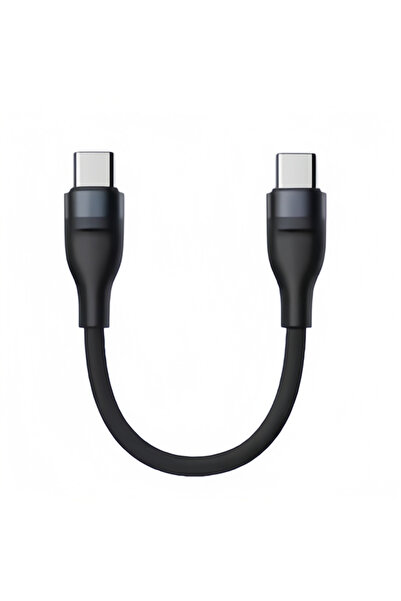 Choice 0.25 م كابل شحن سريع من النوع C إلى النوع C باللون الأسود 66 وات، كابل...