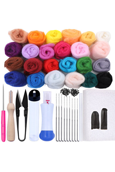 Choice1 نوع 1 KRABALL 25 مجموعة أدوات صوفية ملونة للصوف الصوفي أدوات صوفية يد...