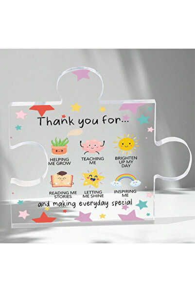 Choice Q164 هدايا الشكر - ديكور مكتبي أكريليكي على شكل قلب مع رسالة تقدير للن...